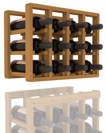 InstaCellar - 4 Column Standard Extender Rack in Grand Mahogany Oak stained without WineSafe™ Satin Sealant