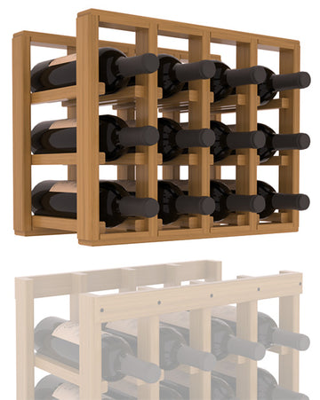 InstaCellar - 4 Column Standard Extender Rack in Grand Mahogany Oak stained with WineSafe™ Satin Sealant