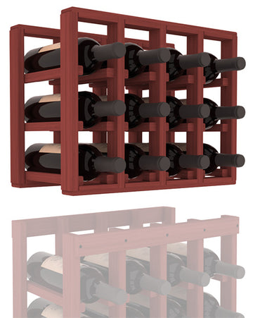InstaCellar - 4 Column Standard Extender Rack in Grand Mahogany Cherry stained without WineSafe™ Satin Sealant