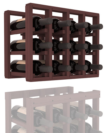 InstaCellar - 4 Column Standard Extender Rack in Grand Mahogany Walnut stained without WineSafe™ Satin Sealant