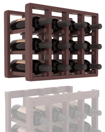 InstaCellar - 4 Column Standard Extender Rack in Grand Mahogany Walnut stained with WineSafe™ Satin Sealant
