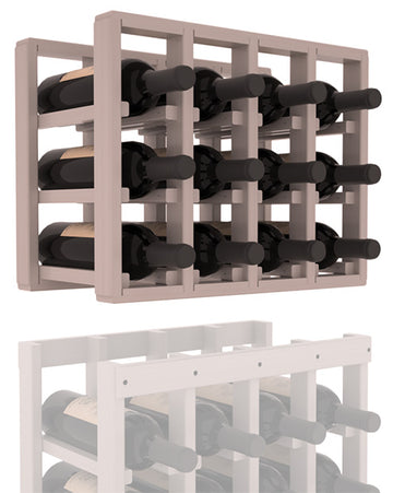 InstaCellar - 4 Column Standard Extender Rack in Grand Mahogany Greywash stained with WineSafe™ Satin Sealant
