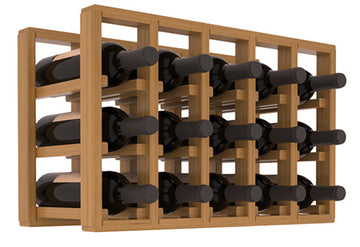 Living Series - 5 Column Countertop Rack in Grand Mahogany Oak stained with WineSafe™ Satin Sealant