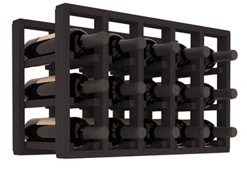 Living Series - 5 Column Countertop Rack in Grand Mahogany Black stained without WineSafe™ Satin Sealant