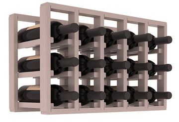 Living Series - 5 Column Countertop Rack in Grand Mahogany Greywash stained with WineSafe™ Satin Sealant