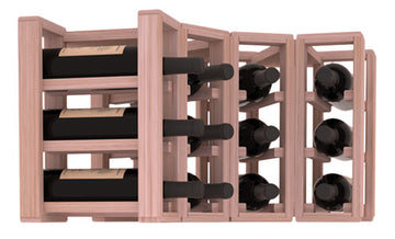 Living Series - 4 Column Corner Countertop Rack in Grand Mahogany Unstained without WineSafe™ Satin Sealant