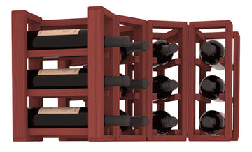 Living Series - 4 Column Corner Countertop Rack in Grand Mahogany Cherry stained without WineSafe™ Satin Sealant
