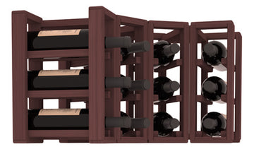 Living Series - 4 Column Corner Countertop Rack in Grand Mahogany Walnut stained without WineSafe™ Satin Sealant