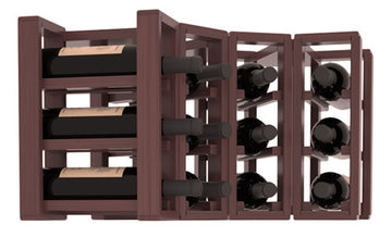 Living Series - 4 Column Corner Countertop Rack in Grand Mahogany Walnut stained with WineSafe™ Satin Sealant