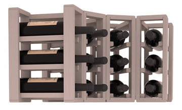 Living Series - 4 Column Corner Countertop Rack in Grand Mahogany Greywash stained without WineSafe™ Satin Sealant