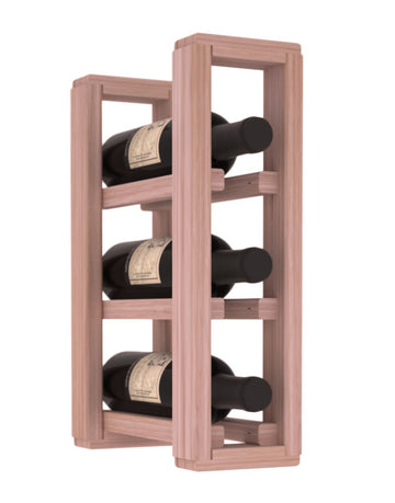 Living Series - 1 Column Split Countertop Rack in Grand Mahogany Unstained without WineSafe™ Satin Sealant