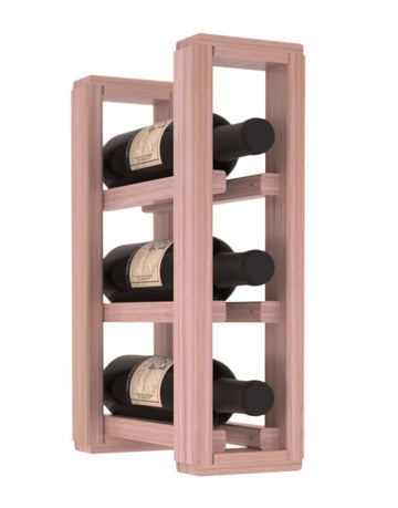 Living Series - 1 Column Split Countertop Rack in Grand Mahogany Unstained with WineSafe™ Satin Sealant