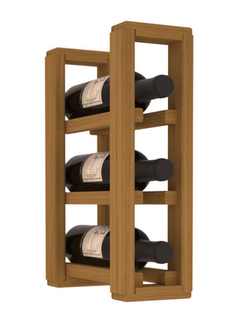 Living Series - 1 Column Split Countertop Rack in Grand Mahogany Oak stained without WineSafe™ Satin Sealant