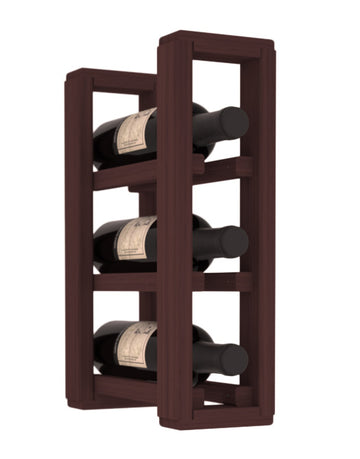 Living Series - 1 Column Split Countertop Rack in Grand Mahogany Walnut stained without WineSafe™ Satin Sealant