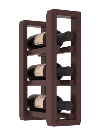 Living Series - 1 Column Split Countertop Rack in Grand Mahogany Walnut stained with WineSafe™ Satin Sealant
