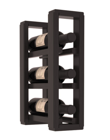 Living Series - 1 Column Split Countertop Rack in Grand Mahogany Black stained with WineSafe™ Satin Sealant