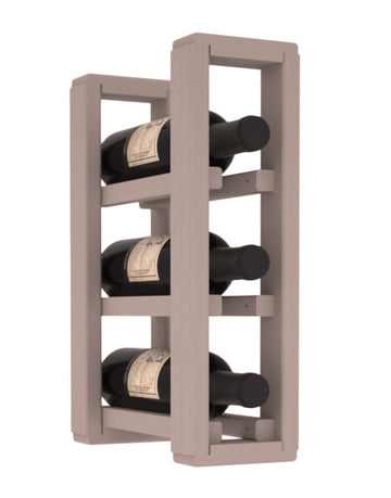 Living Series - 1 Column Split Countertop Rack in Grand Mahogany Greywash stained without WineSafe™ Satin Sealant