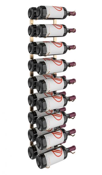 1.5L Wine Rack Double Deep in Golden Bronze