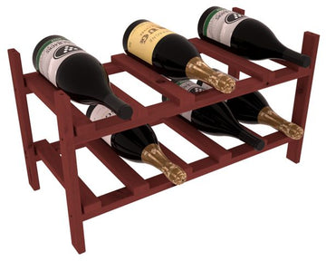 Living Series - 10 Bottle Magnum Stackable in Alder Cherry stained without WineSafe™ Satin Sealant