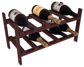 Living Series - 10 Bottle Magnum Stackable in Alder Walnut stained without WineSafe™ Satin Sealant