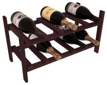 Living Series - 10 Bottle Magnum Stackable in Redwood Walnut stained without WineSafe™ Satin Sealant