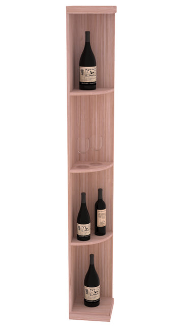 InstaCellar - Quarter Round Display in Grand Mahogany Unstained without WineSafe™ Satin Sealant