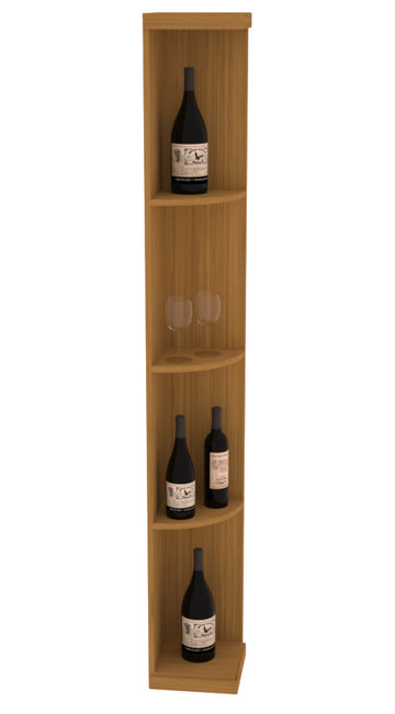 InstaCellar - Quarter Round Display in Grand Mahogany Oak stained without WineSafe™ Satin Sealant