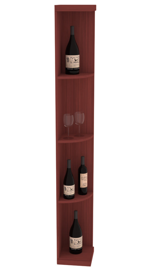 InstaCellar - Quarter Round Display in Grand Mahogany Cherry stained without WineSafe™ Satin Sealant