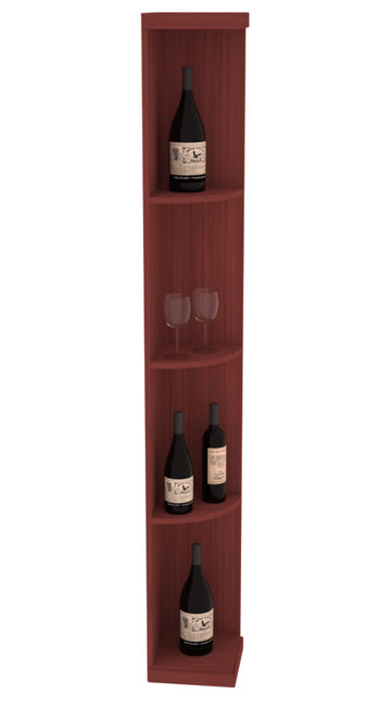 Retail Quarter Round Display in Grand Mahogany Cherry stained without WineSafe™ Satin Sealant