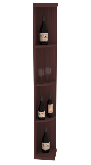Retail Quarter Round Display in Grand Mahogany Walnut stained without WineSafe™ Satin Sealant
