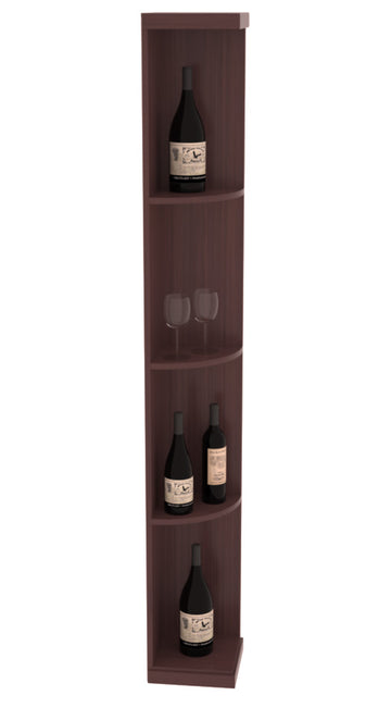 Retail Quarter Round Display in Grand Mahogany Walnut stained with WineSafe™ Satin Sealant