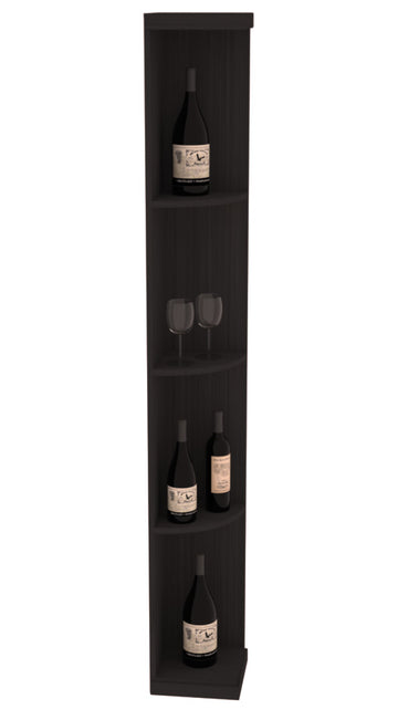Retail Quarter Round Display in Grand Mahogany Black stained without WineSafe™ Satin Sealant