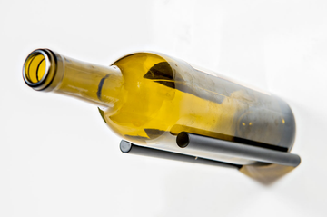 Vino Rails – Single Bottle in Matte Black Wood/Studs