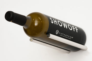 Vino Rails – Single Bottle in Milled Aluminum Wood/Studs