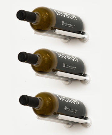 Vino Rails – 3 Bottle Designer Kit in Milled Aluminum