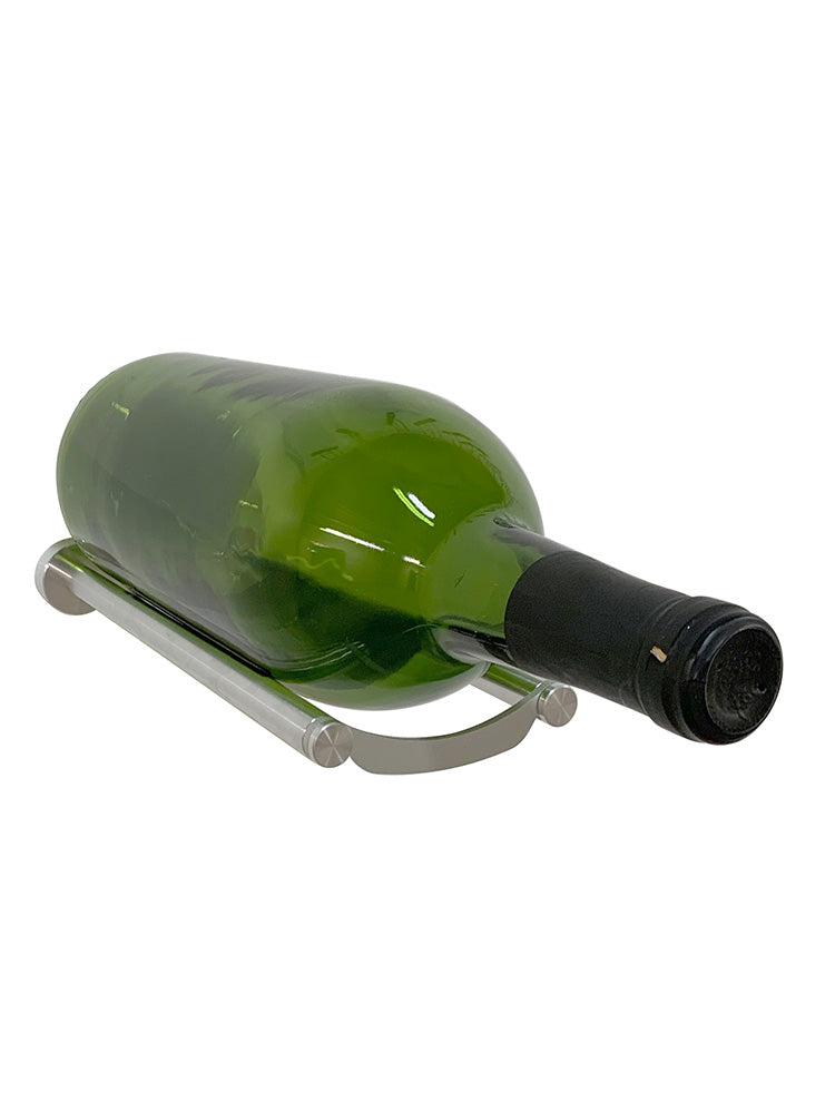 Vino Rails – Magnum Rail Single Bottle in Milled Aluminum Drywall (includes Collars)