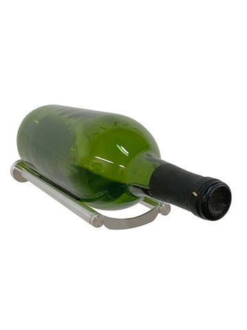 Vino Rails – Magnum Rail Single Bottle in Milled Aluminum Drywall (includes Collars)