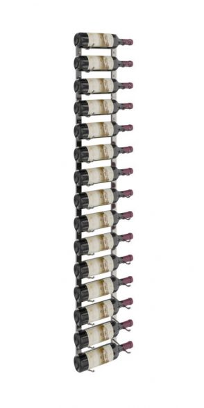 W Series Wine Rack 5 (wall mounted metal wine rack kit) in 15 Bottles (Single Deep) Gunmetal