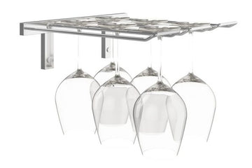 Triple Deep Stemware Rack in Chrome Luxe 6 Wine Glasses/Triple Deep