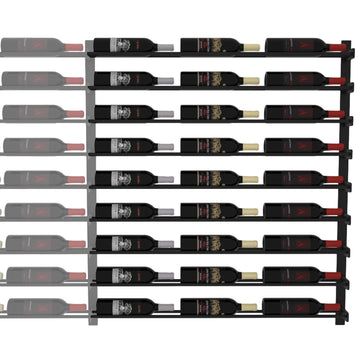 Wine Wall Nine Row (Extension Kit) in 27 Bottles (Extension) Matte Black/Matte Black