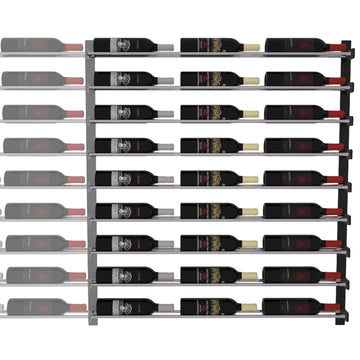 Wine Wall Nine Row (Extension Kit) in 27 Bottles (Extension) Matte Black/Chrome