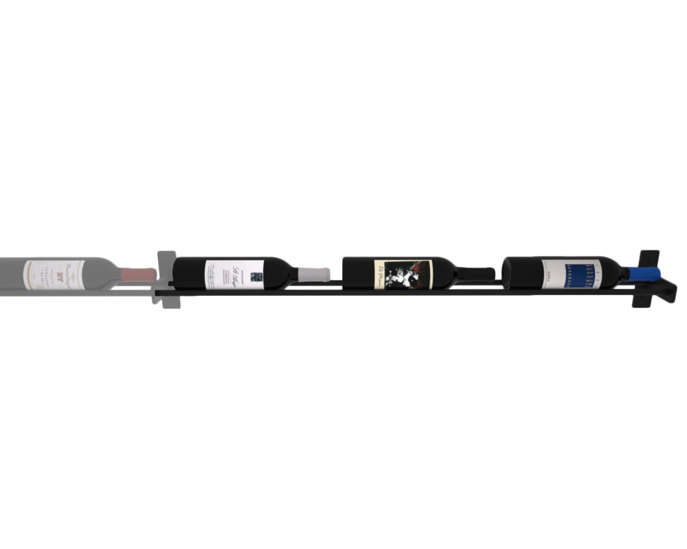 Wine Wall Single Row 3C (Extension Kit) in 3 Bottles (Extension) Matte Black/Matte Black