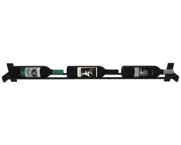 Wine Wall Single Row 3 Column in 3 Bottles (Single Deep) Matte Black/Matte Black