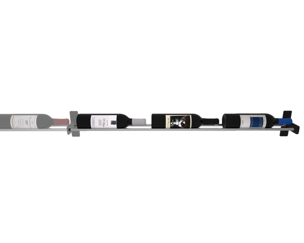 Wine Wall Single Row 3C (Extension Kit) in 3 Bottles (Extension) Matte Black/Chrome